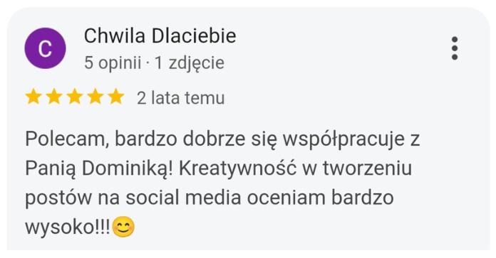 Opinia klienta 1